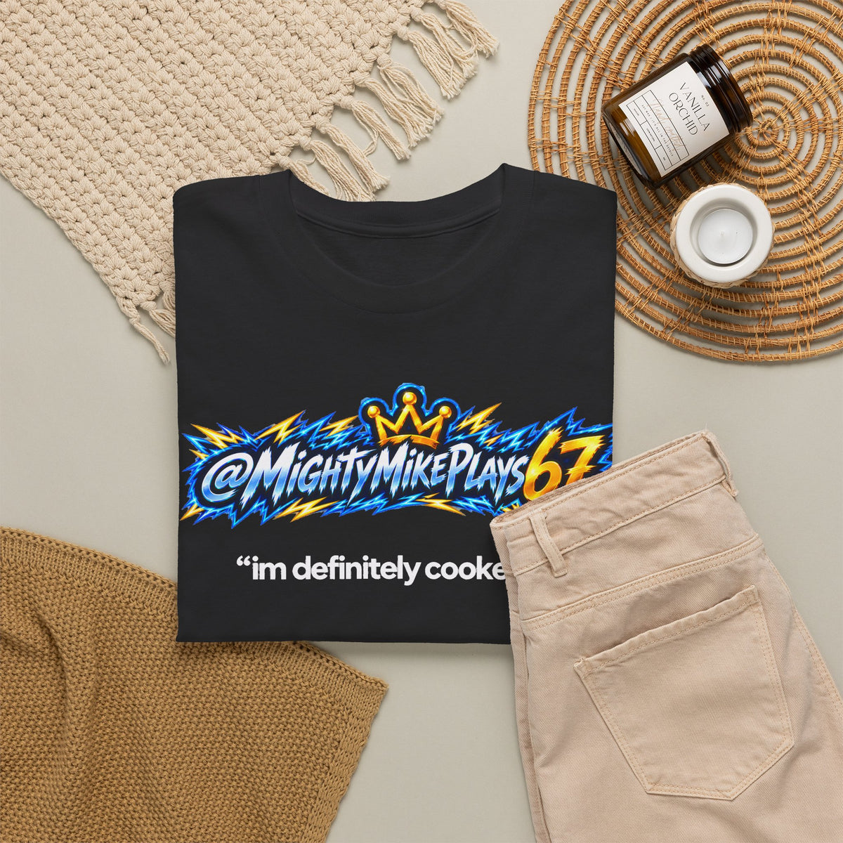 🎮 “I’M DEFINITELY COOKED” Black Tee — VIRAL MODE ⚡👑