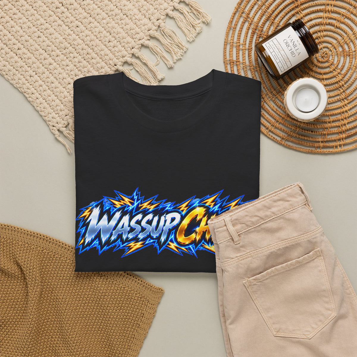 ⚡ Mighty Mike “Wassup Chat!” Tee | Front + Back 🎮