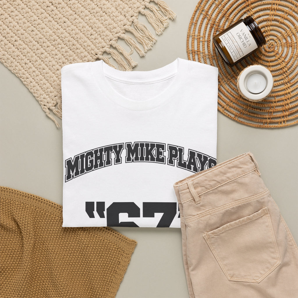 🏆 MIGHTY MIKE “67” White Tee — VARSITY EDITION 🎮